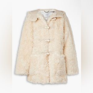 A.L.C.
Winston faux shearling hooded coat. Cream size small. NEW WITH TAG.